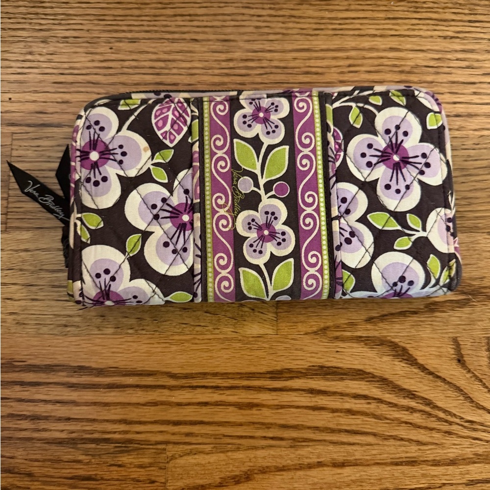 Vera Bradley Plum Petals Quilted Wallet